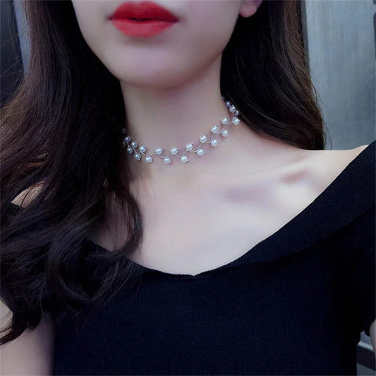 1 Pc Alloy Sliver Plated ZigZag Choker