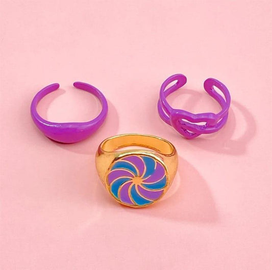 Vintage Design Rings set,Pack Of 3