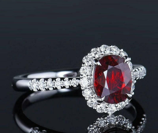 Imorted Oval Zircon Ring