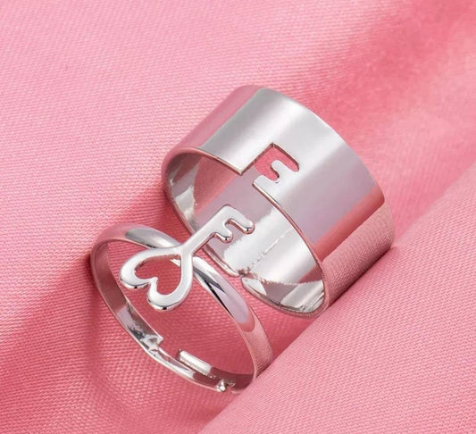 2 Pcs Trend Couple Ring