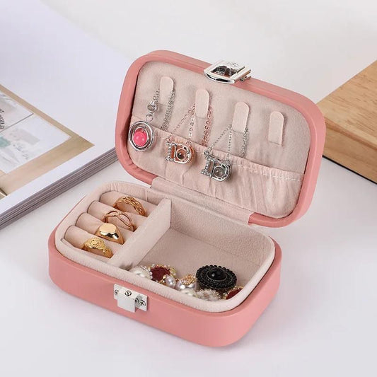 Double Layer PU Leather Jewellery Box For Travel