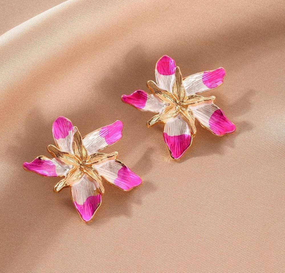 Star Flower Design Studs